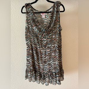 Anthropologie Aoyama Itchome 100% Silk Cowl Neck Slip dress - Size medium